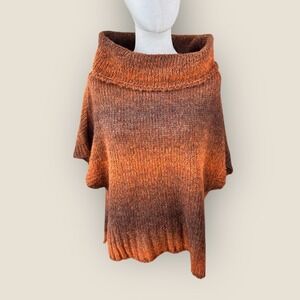 San Lorenzo NWT Ombre Knit Cowl‎ Neck Poncho Sweater Made in Italy One Size